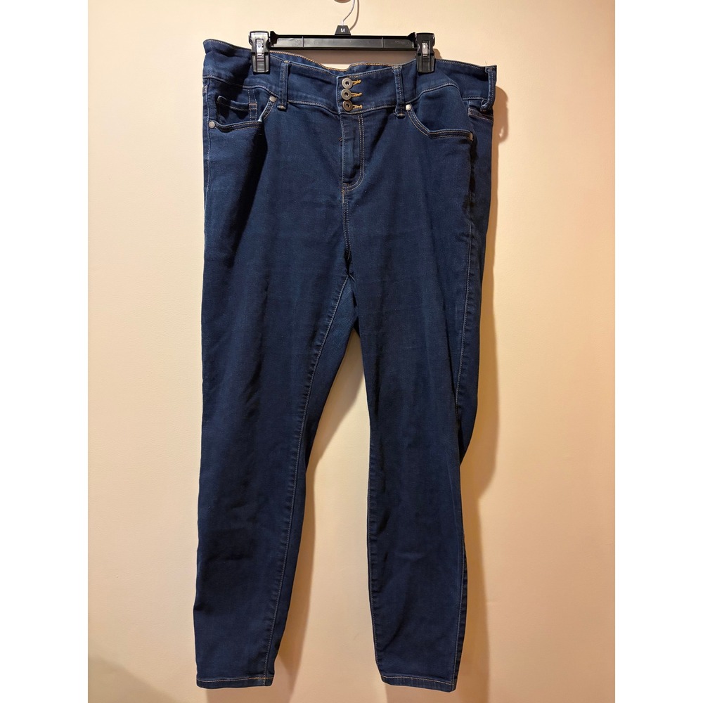 Torrid Plus Size 20R Jeggings Denim Jeans Super Soft Dark Blue Ankle